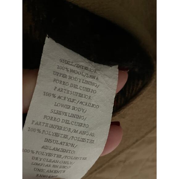 Charles Klein Camel Hair Wool Coat Jacket Size 16 Classic Tailored Outerwear - Picture 10 of 10